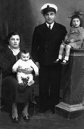 Giuseppe with wife Polly and children, 
