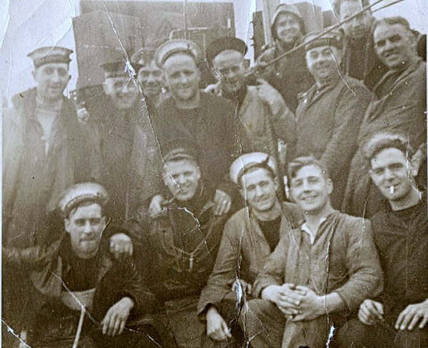 David (back row 2nd left) onboard HMS Acasta